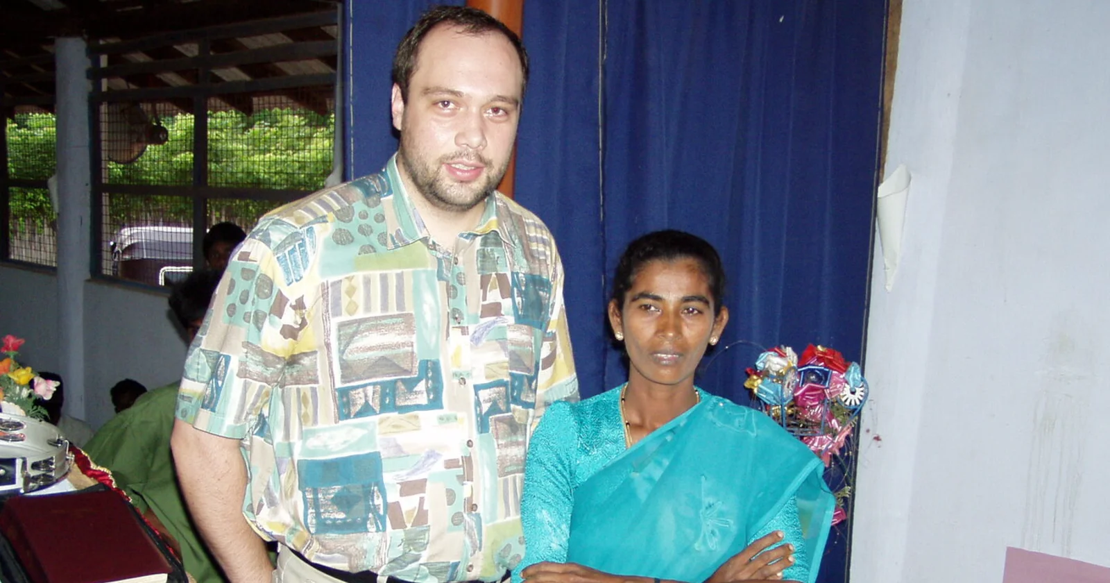 Jack with the woman who was healed from migraines in Jaffna, Sri Lanka