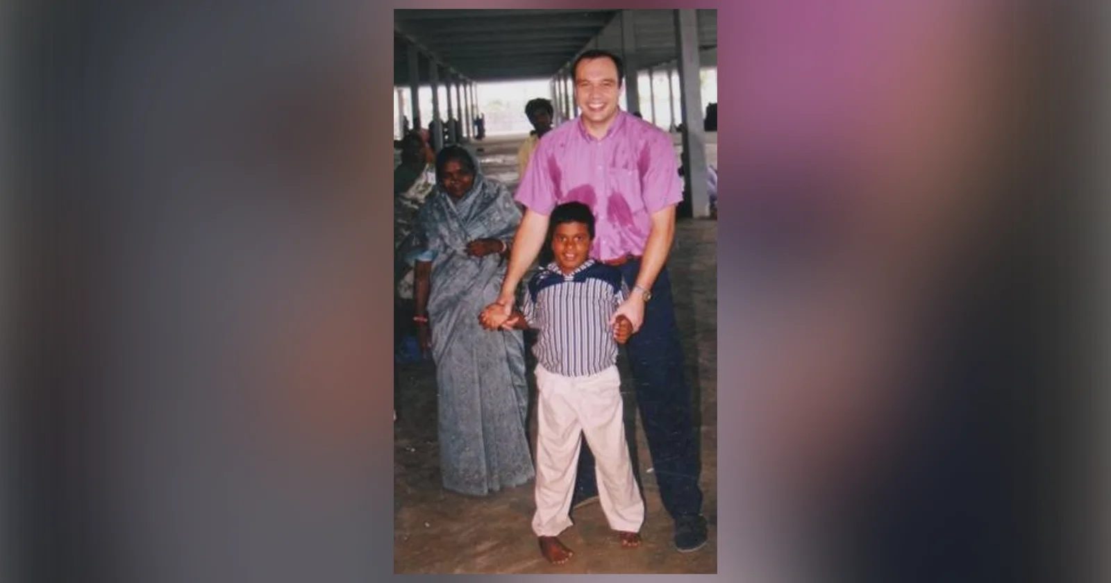 Jack with the healed boy in Chennai, India